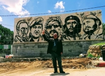 لوحة جدارية في الضفة الغربية على شرف كوبا وفنزويلا