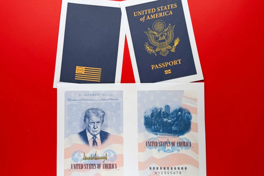 ترامب على جواز السفر الأميركي لأول مرة في التاريخ