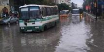 فيضانات بشوارع مدينة اللاذقية