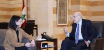ميقاتي لوزيرة خارجية المانيا: لبنان يحترم القرارات الدولية 