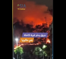 فيديو: حريق يدمّر قرية كاملة في ماليزيا