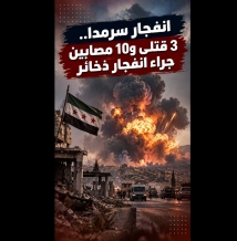 فيديو: انفجار سرمدا.. 3 قتلى و10 مصابين جراء انفجار ذخائر