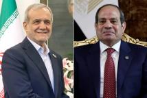 السيسي يبحث مع بزشكيان سبل خفض التصعيد