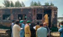 ضحايا باحتراق قطار ركاب جنوبي باكستان