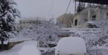 أولى الهطولات الثلجية في ريف دمشق