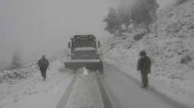 الطرقات المقطوعة بسبب الثلوج في لبنان