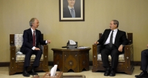 وزير الخارجية السوري يستقبل بيدرسون والوفد الأممي المرافق